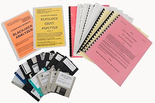 [Blackjack] Group of 15 Floppy Disk Blackjack Software Programs, with Manuals.
