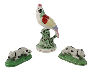 English Staffordshire Porcelain Parrot