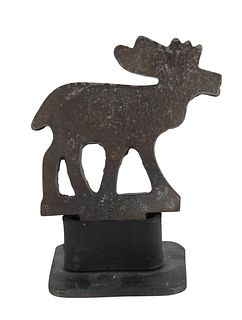 Cast-Iron Moose Form Shooting Gallery Target