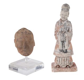 Two Chinese Terracotta Figures