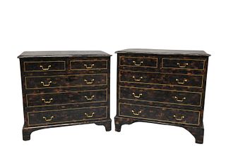 A Pair of Maitland Smith Tessellated Style Chest