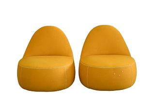 Pair of Bernhardt Design "Mitt" Lounge Chairs