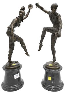 A Pair of Chiparus Bronze Dancing Figures