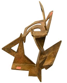 Mid-Century Modern Bronze Abstract Sculpture