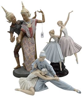 Three Porcelain Lladro Figures