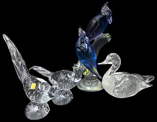 Four Piece Group of Murano Glass