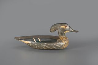 Wood Duck Hen Decoy by Otto Garren (1890-1968)