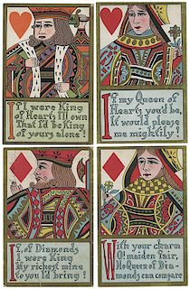 Set of Six Playing Card Postcards.