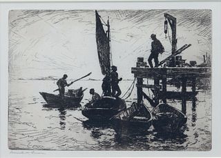 Frank W. Benson (1862-1951), Boats at Dawn