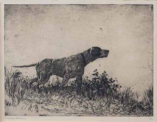 Frank W. Benson (1862-1951), Two Pointer Etchings