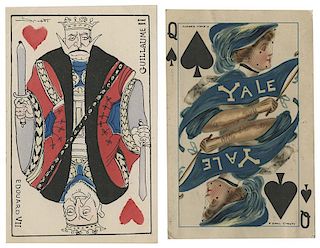 Two Miscellaneous Postcards with Playing Cards.