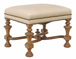 LOUIS XIII STYLE UPHOLSTERED STOOL