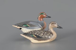 Green-Winged Teal Pair by William "Bill" Neal (1924-2014)