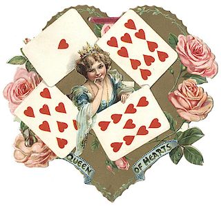 Raphael Tuck & Sons, Ltd. “Queen of Hearts“ Die Cut Valentine.