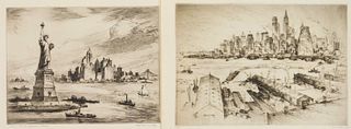 N. Lowell & A. Schutz- 2 etchings