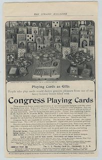 Over 90 Magazine and Newspaper Playing Card Advertisements.