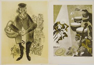 2 William Gropper (1897-1977) lithographs