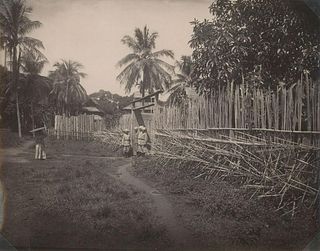 BURMA. Stockade at Katha, Burma. C1880