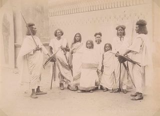 EGYPT. Group of Bicharis, c1880