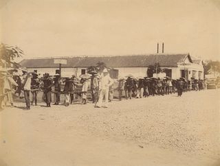 TONKIN. Chain Gang, Haiphong.  c1875