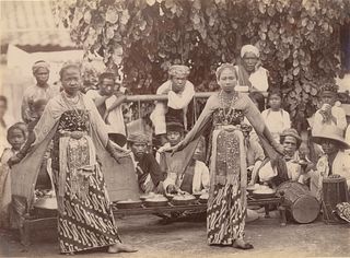 INDONESIA.  Javanese Dancers, c1870
