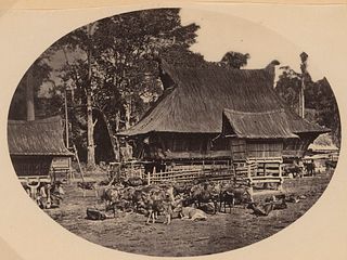 MALAYSIA. Village in Straits Settlements, Malaya. C1880