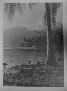 TAHITI. Photograph of Tahiti by Zane Grey. C1930.
