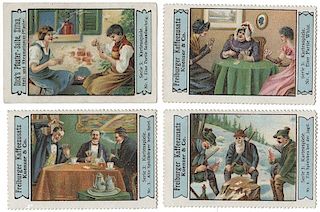 Seven World Poster Stamps. Series 3 “Kartenspiele.”