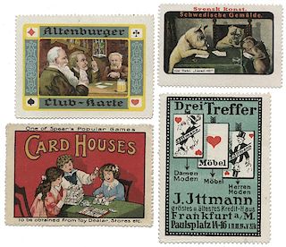 Lot of 23 Miscellaneous World Poster Stamps with Playing Cards.