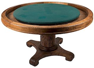 Antique Poker Table.