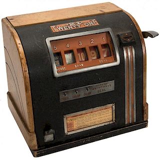 Gretchen Tool & Mfg. Co. “Twenty One” 5 Cent Black Jack Gumball Trade Stimulator.