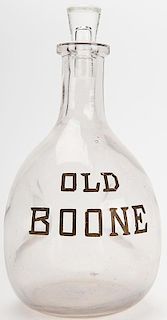 Old Boone Pinched Back Bar Bottle.