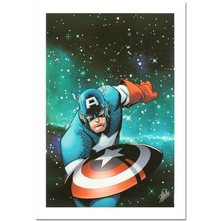 Stan Lee Signed, Marvel Comics Limited Edition Canvas 3/10 "Captain America and the Korvac Saga #1" with Certificate of Authenticity.