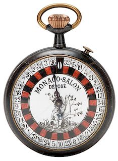 Roulette Gambling Pocket Watch. Monaco-Salon.