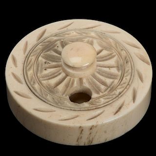 Carved Ivory Whist Marker.