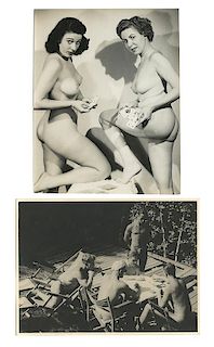 Twelve Miscellaneous Photographs with Playing Cards.