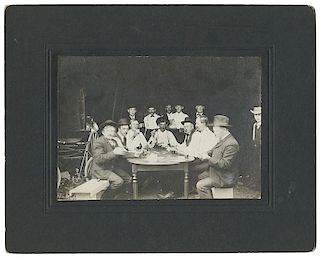 Three Photographs of Card Players.