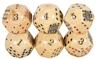 Set of Five Montana Dice, and One Extra.