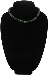 15 " Aventurine,Green Bead Necklace