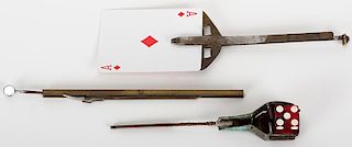 Trio of Antique Hold-Out Thief Attachments.