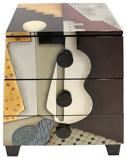 Modern Musical Themed Small Tapered Dresser