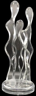 Lucy Phelps Lucite Wavy Sculpture