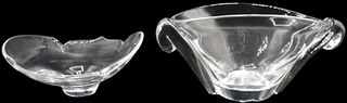 (2) Steuben Signed Glass Bowls