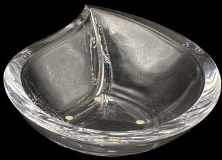 Orrefors 'Teardrop' Crystal Bowl