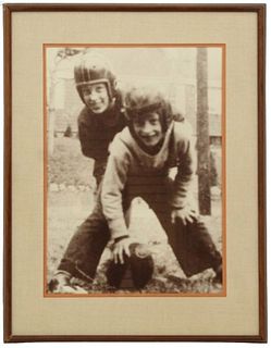 Vintage Photo Print of Stu & Doug Playing Football