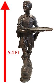 Large Bronze Figure of a Blackamoor Servant