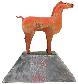 Frank Colson Terracotta Polychrome Horse