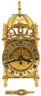 English Smiths Brass 8 Day Mantle Clock