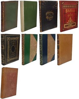 Nine (9) Books by Washington Irving, 1800's