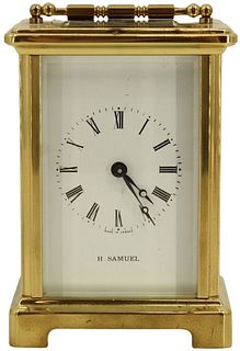 French H. Samuel Brass Carriage Clock